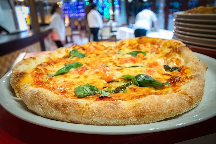 Margherita pizza at Gill's Restaurant Gibraltar