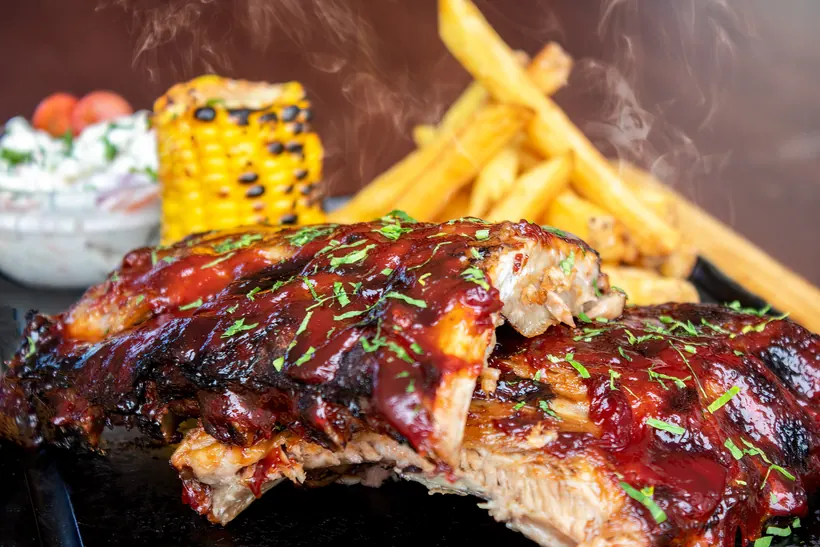 Sticky ribs at Gill's Restaurant Gibraltar